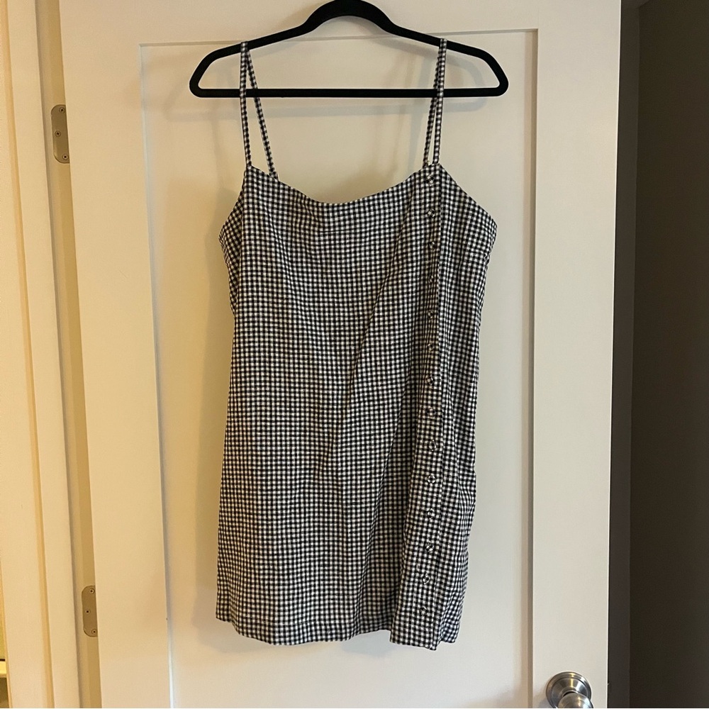 Abercrombie & Fitch Black and White Checkered Mini Dress